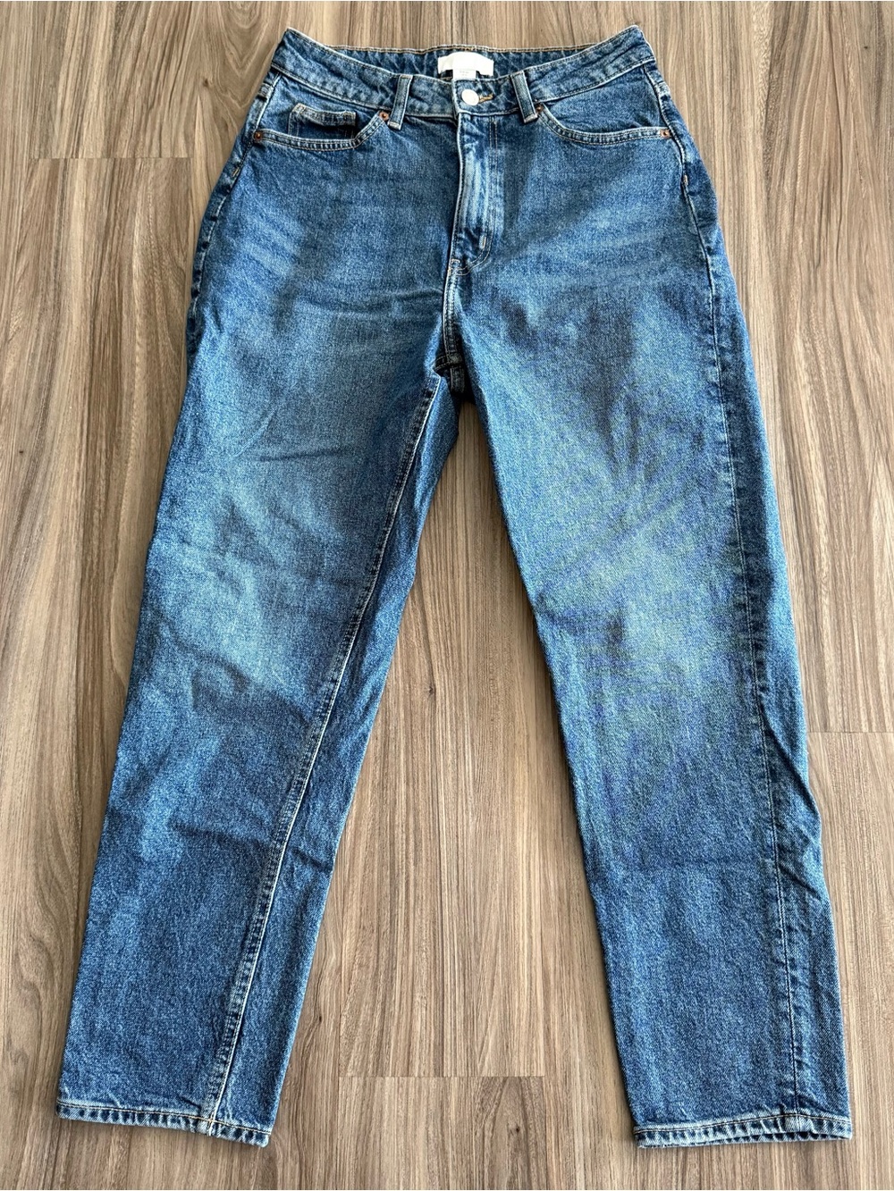 H&M Women's Blue High Waisted Ankle Crop Jeans Size 8